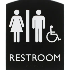 Lorell Arched Unisex Handicap Restroom Sign