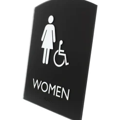 Lorell Arched Women's Handicap Restroom Sign - Print/Message