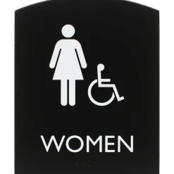 Lorell Arched Women's Handicap Restroom Sign - Print/Message
