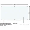Lorell Glass Unframed Dry-Erase Whiteboard, 36" x 72", White