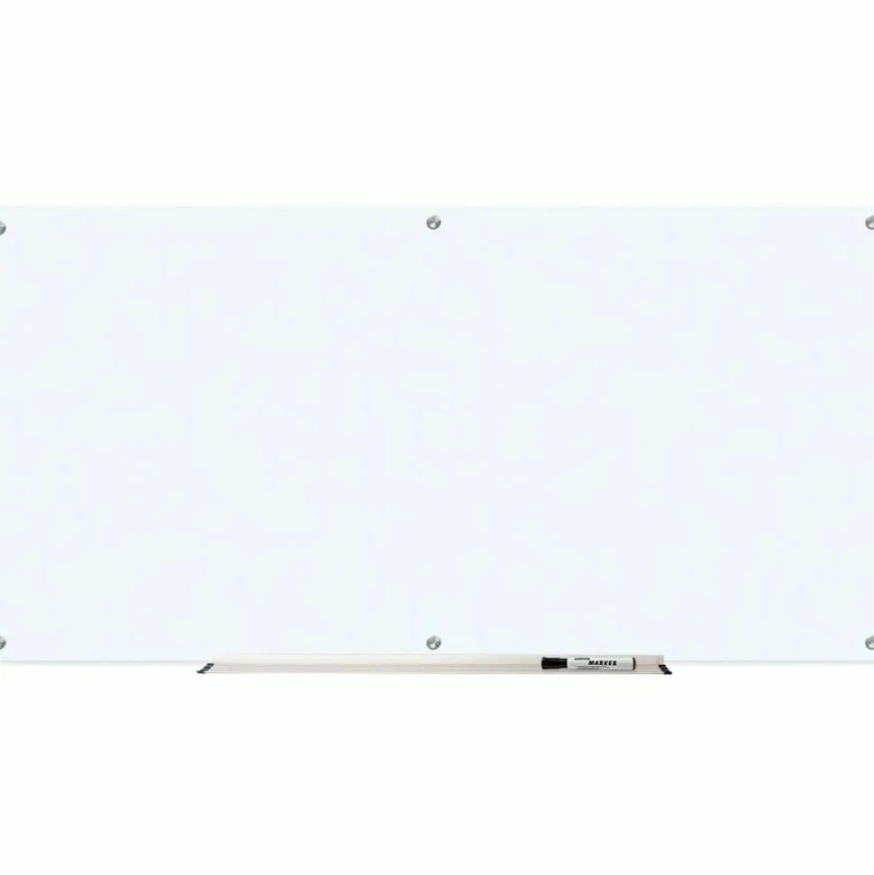 Lorell Glass Unframed Dry-Erase Whiteboard, 36" x 72", White
