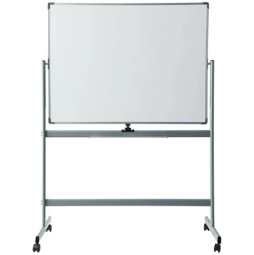 Lorell Magnetic Dry-Erase Whiteboard Easel, 48" x 72", Aluminum Frame With Silver Finish