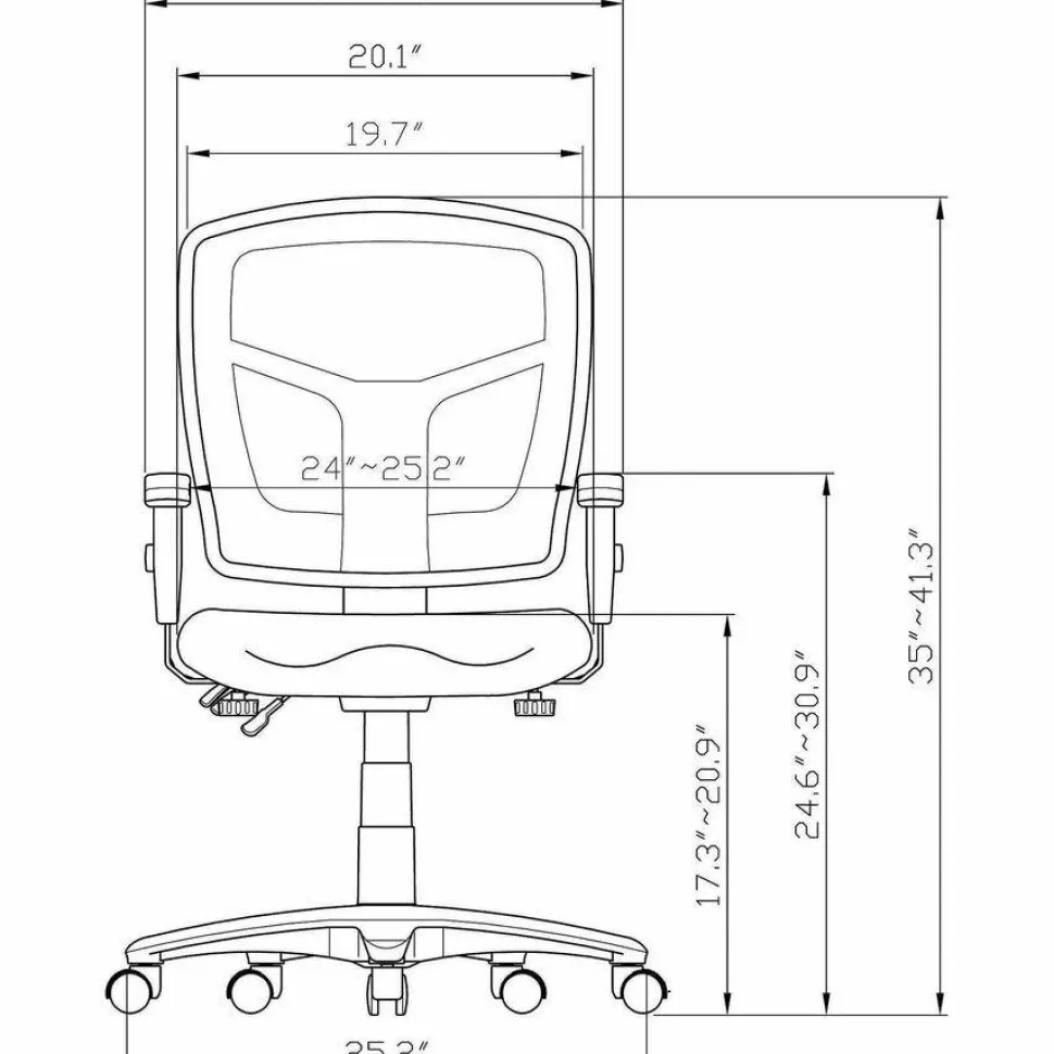 Lorell Accord Series Mid-Back Task Chair