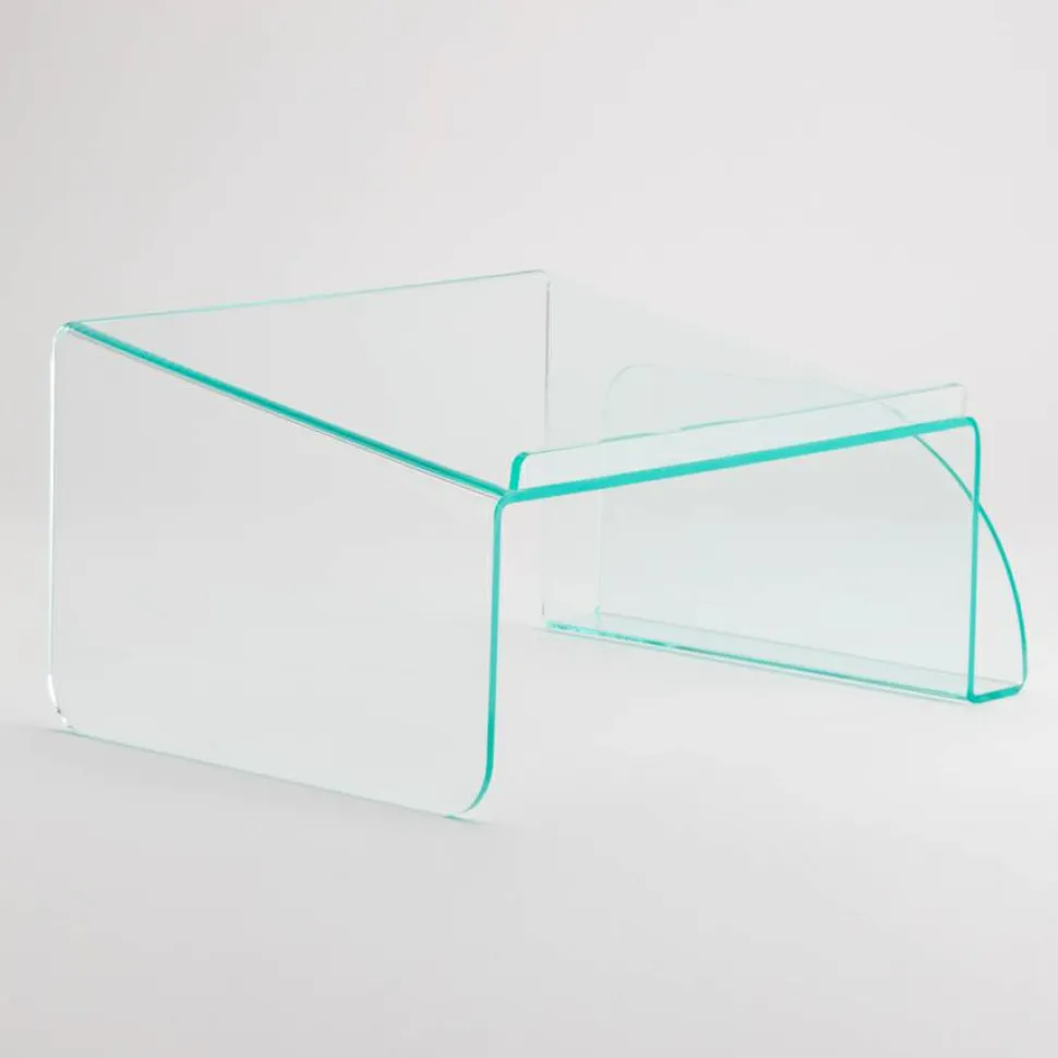 Lorell Acrylic Phone Stand, 11"W x 10"D x 5 1/2"H, Clear/Green Edge