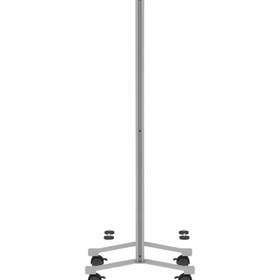 Lorell Adaptable Panel Legs for 50"H Configuration, 18.75"W x 2"D x 48.37"H, Aluminum, Silver, 2 / Set