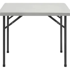 Lorell Banquet Folding Table, Square, 3'W, Platinum