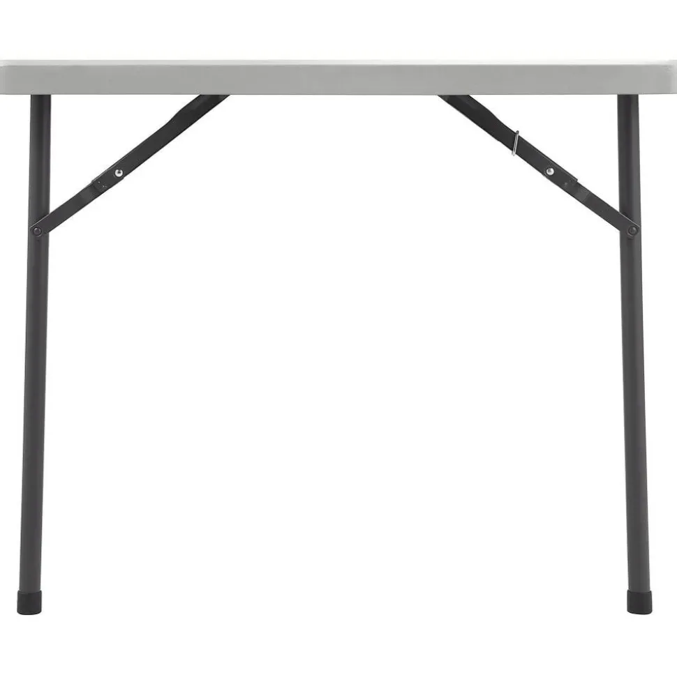 Lorell Banquet Folding Table, Square, 3'W, Platinum
