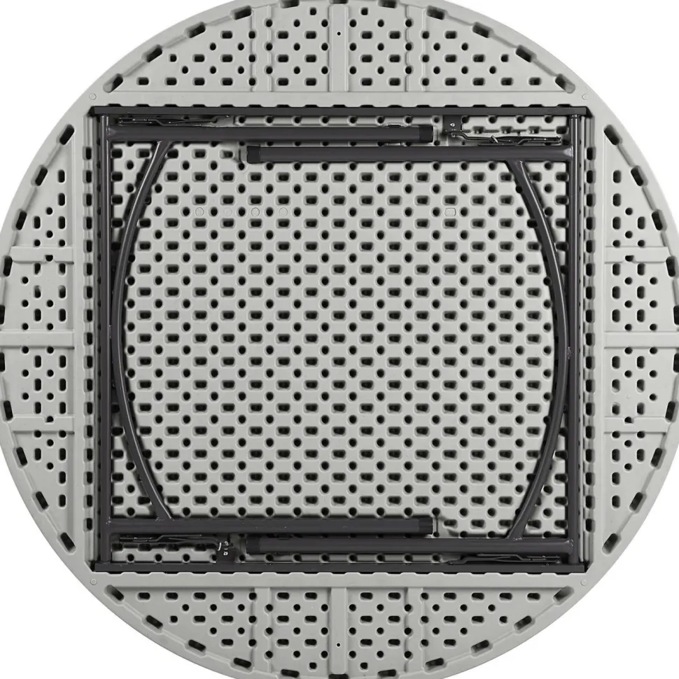 Lorell Banquet Folding Table, Round Top x 60" Table Top Diameter, 29.3"H, Platinum/Gray