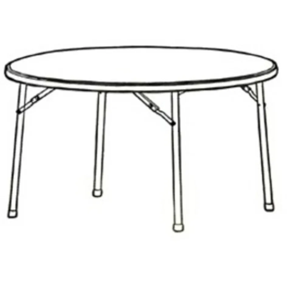 Lorell Banquet Folding Table, Round Top x 60" Table Top Diameter, 29.3"H, Platinum/Gray