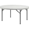 Lorell Banquet Folding Table, Round, 29-1/4"H x 48"W x 48"D, Platinum