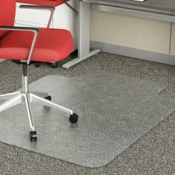 Lorell Beveled Edge Low Pile Studded Chair Mat, 46" x 60", Wide Lip