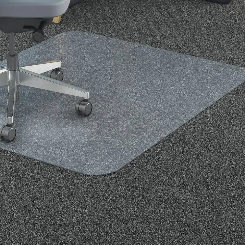 Lorell Big and Tall Polycarbonate Low Pile Studded Chair Mat, 36" x 48"