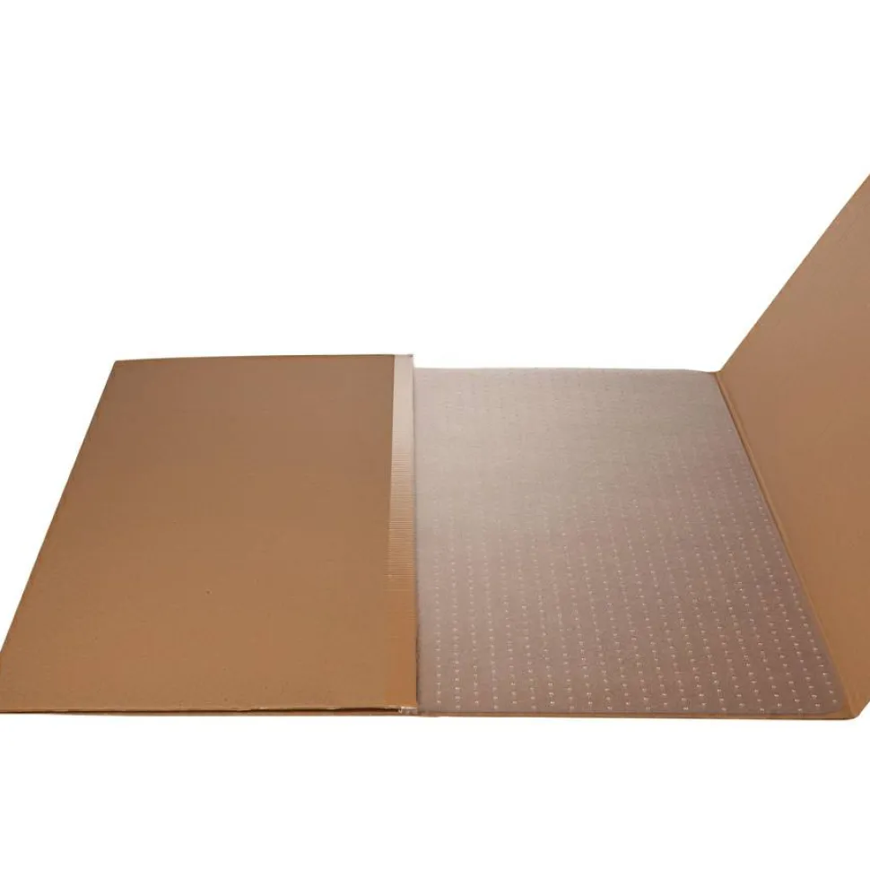 Lorell Big and Tall Polycarbonate Low Pile Studded Chair Mat, 46" x 60"