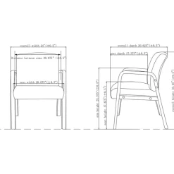 Lorell Bonded Leather/Wood Guest Chair, Black/Espresso