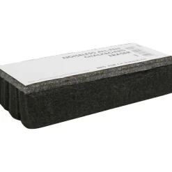 Lorell Chalkboard Erasers - Noiseless, Dustless - Black - Felt - 6 / Bundle