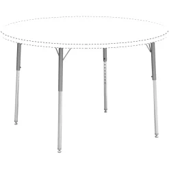 Lorell Classroom Adjustable Activity Table Legs, Standard-Height, Chrome/Silver Mist, Set Of 4