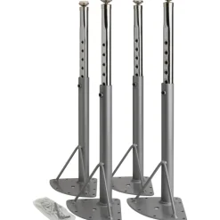 Lorell Classroom Adjustable Activity Table Legs, Low-Height, Chrome/Silver Mist, Set Of 4