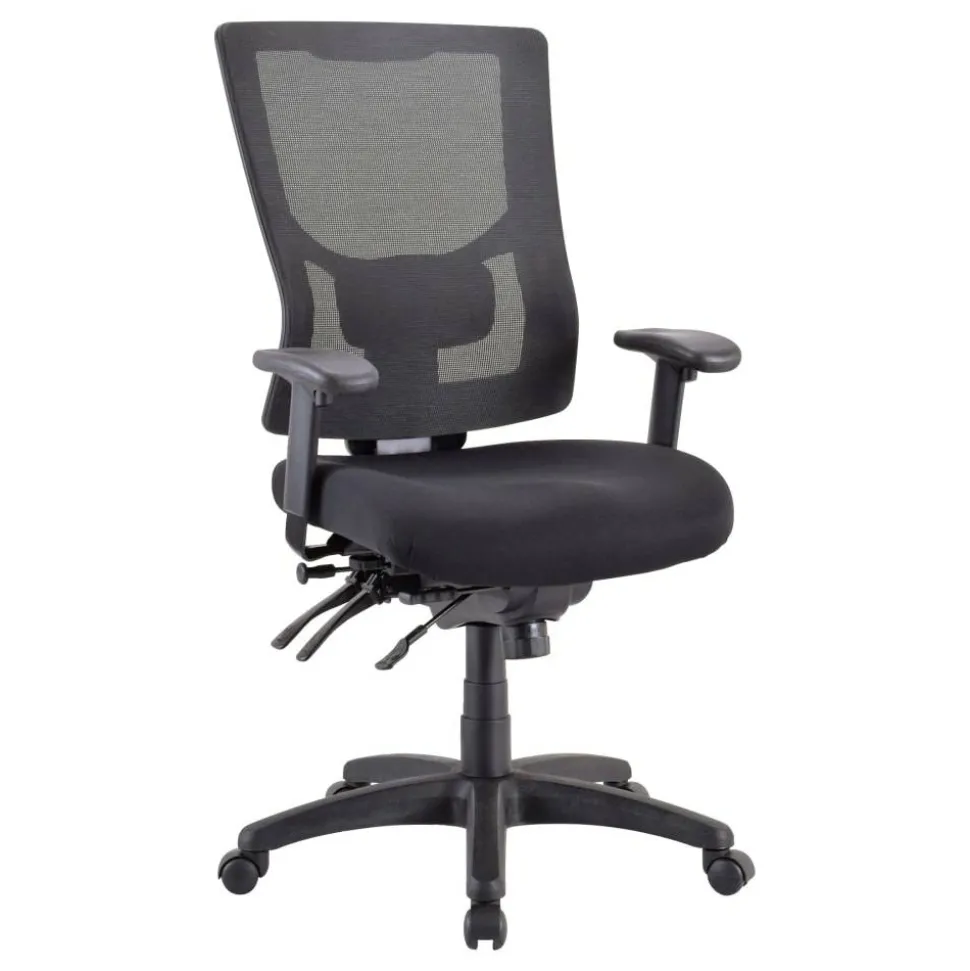 Lorell Conjure Executive High-Back Ergonomic Mesh Chair, Black