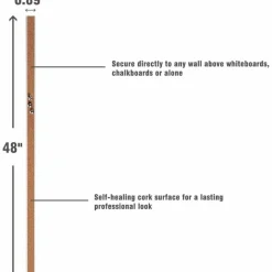 Lorell Cork Bulletin Board Bar, 48