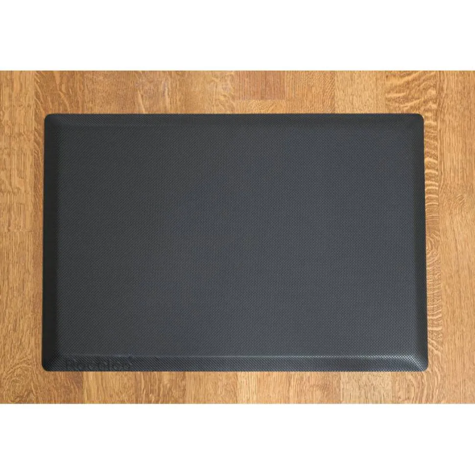 Lorell Energizing Sit/Stand Desk Mat, 20" x 30", Black