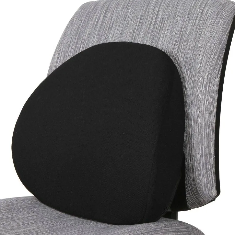 Lorell Ergo Fabric Lumbar Back Support, Black
