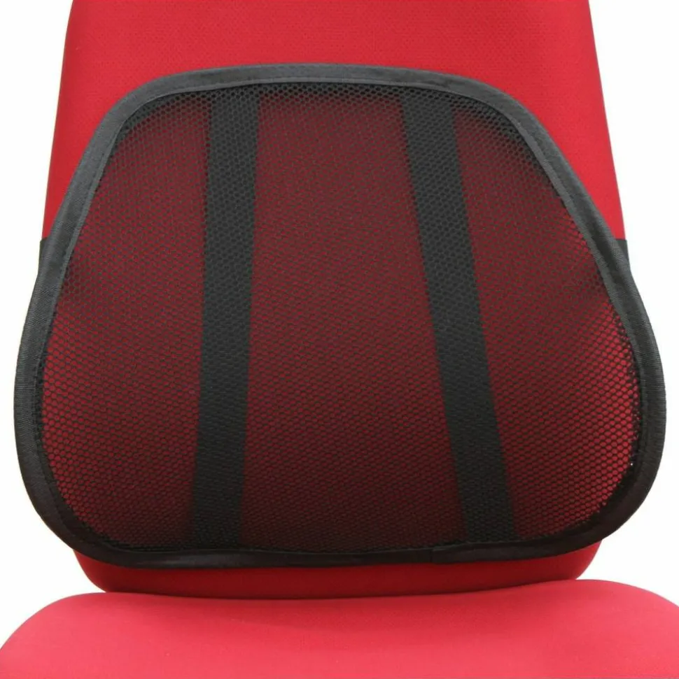 Lorell Ergo Lumbar Back Support, Mesh, Black