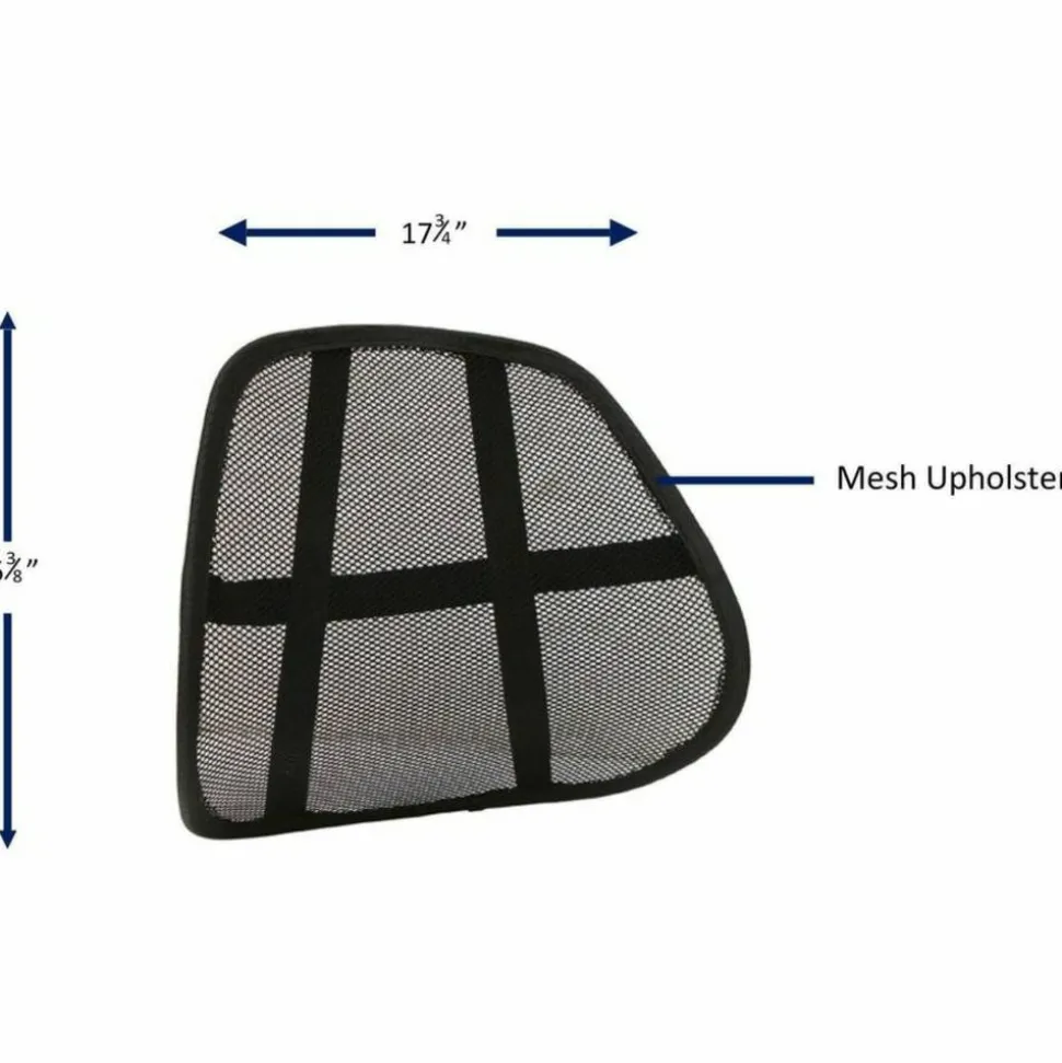 Lorell Ergo Lumbar Back Support, Mesh, Black