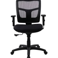 Lorell Ergonomic Mesh/Fabric Mid-Back Chair, Swivel Tilt, Black