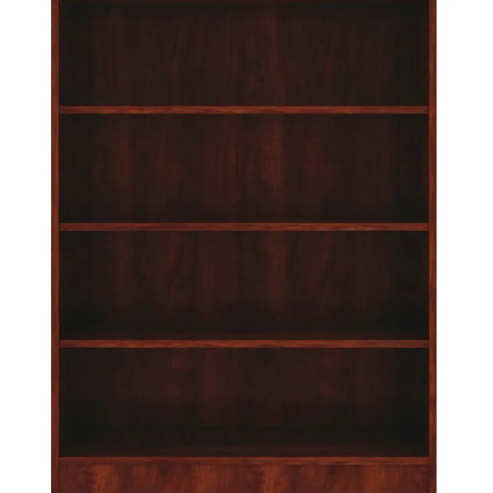 Lorell Essentials 48"H 4-Shelf Bookcase, Cherry