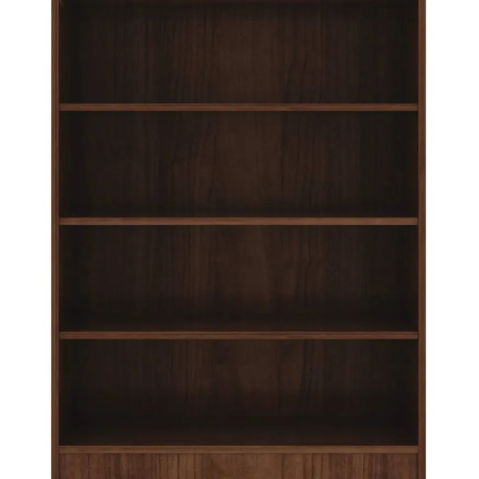 Lorell Essentials 48"H 4-Shelf Bookcase, Walnut