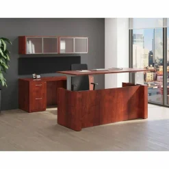 Lorell Essentials Series Hutch, 66"W, Cherry