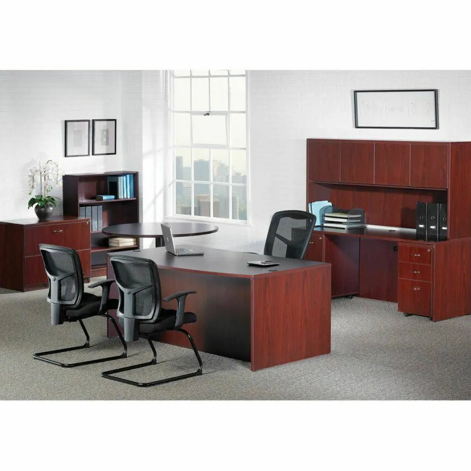 Lorell Essentials Series Hutch, 48"W, Mahogany