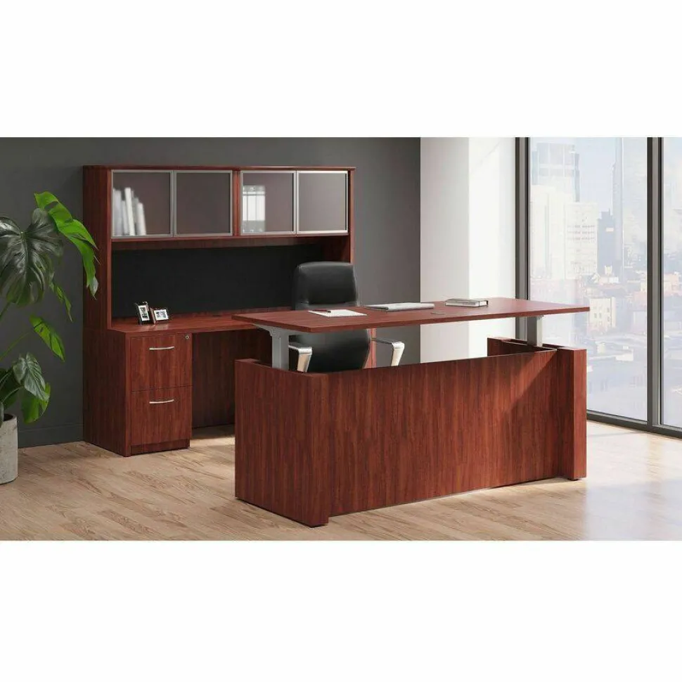 Lorell Essentials Series Hutch, 72"W, Cherry