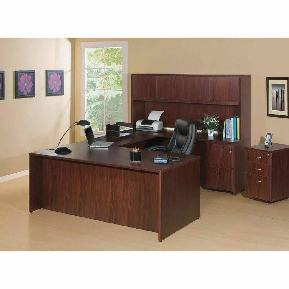 Lorell Essentials Series Hutch, 60"W, Mahogany