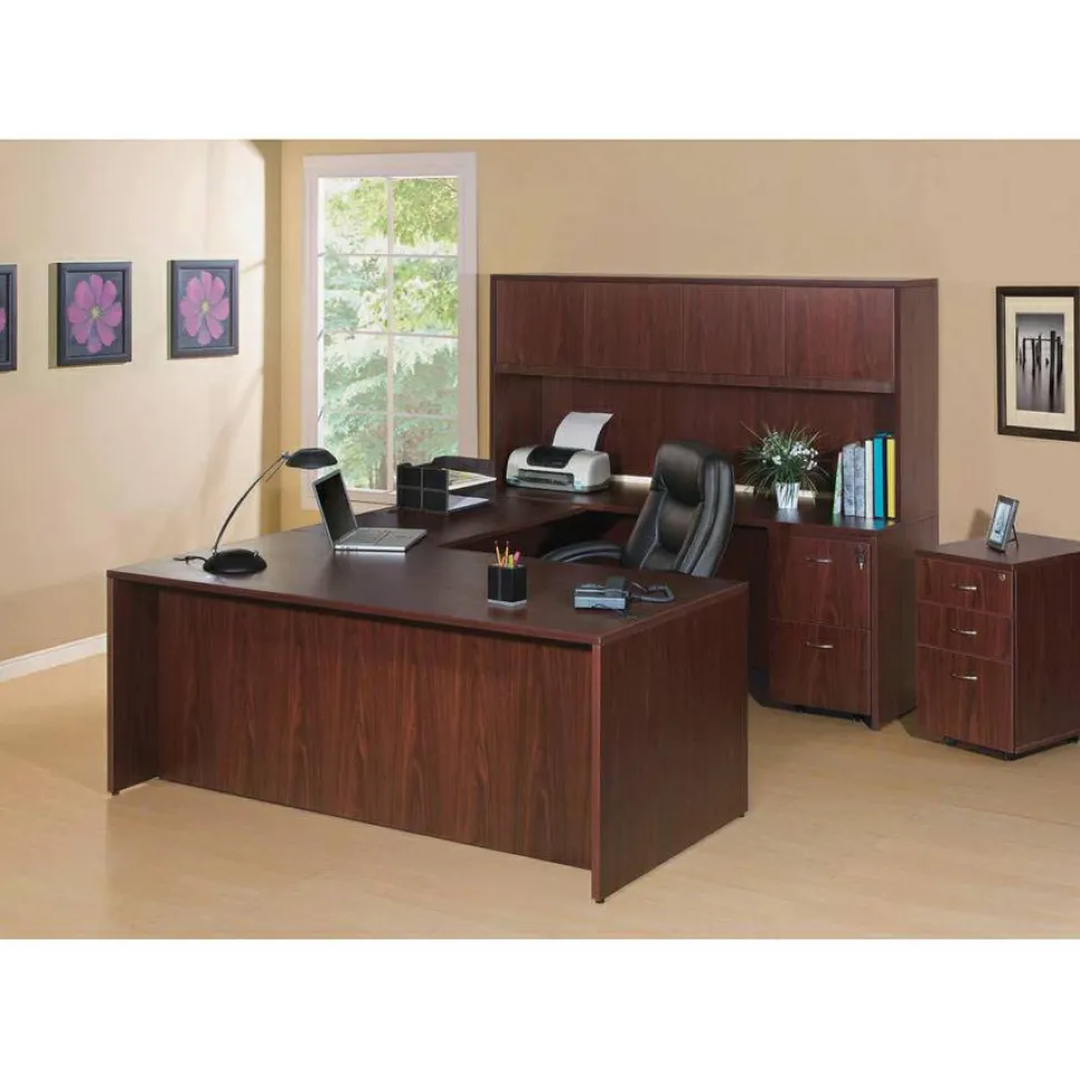 Lorell Essentials Series Hutch, 66"W, Mahogany