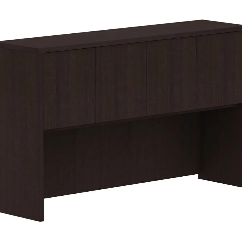 Lorell Essentials Series Stack-on Hutch with Doors