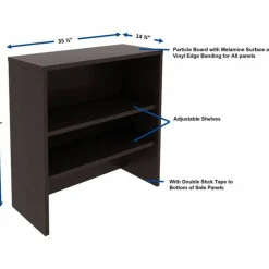 Lorell Essentials 2-shelf Stack-on Bookcase - 36