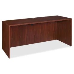 Lorell Essentials 72"W Credenza Shell Computer Desk, Mahogany
