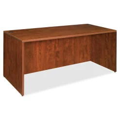 Lorell Essentials 60"W Rectangular Shell Computer Desk, Cherry