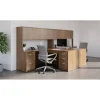 Lorell Essentials 16"W Vertical 2-Drawer Fixed Pedestal Box/File Cabinet For Computer Desk, Cherry