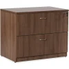 Lorell Essentials 36"W x 22"D Lateral 2-Drawer File Cabinet, Walnut