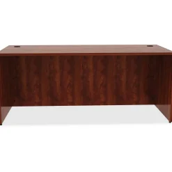 Lorell Essentials 72"W x 30"D Rectangular Shell Computer Desk, Cherry