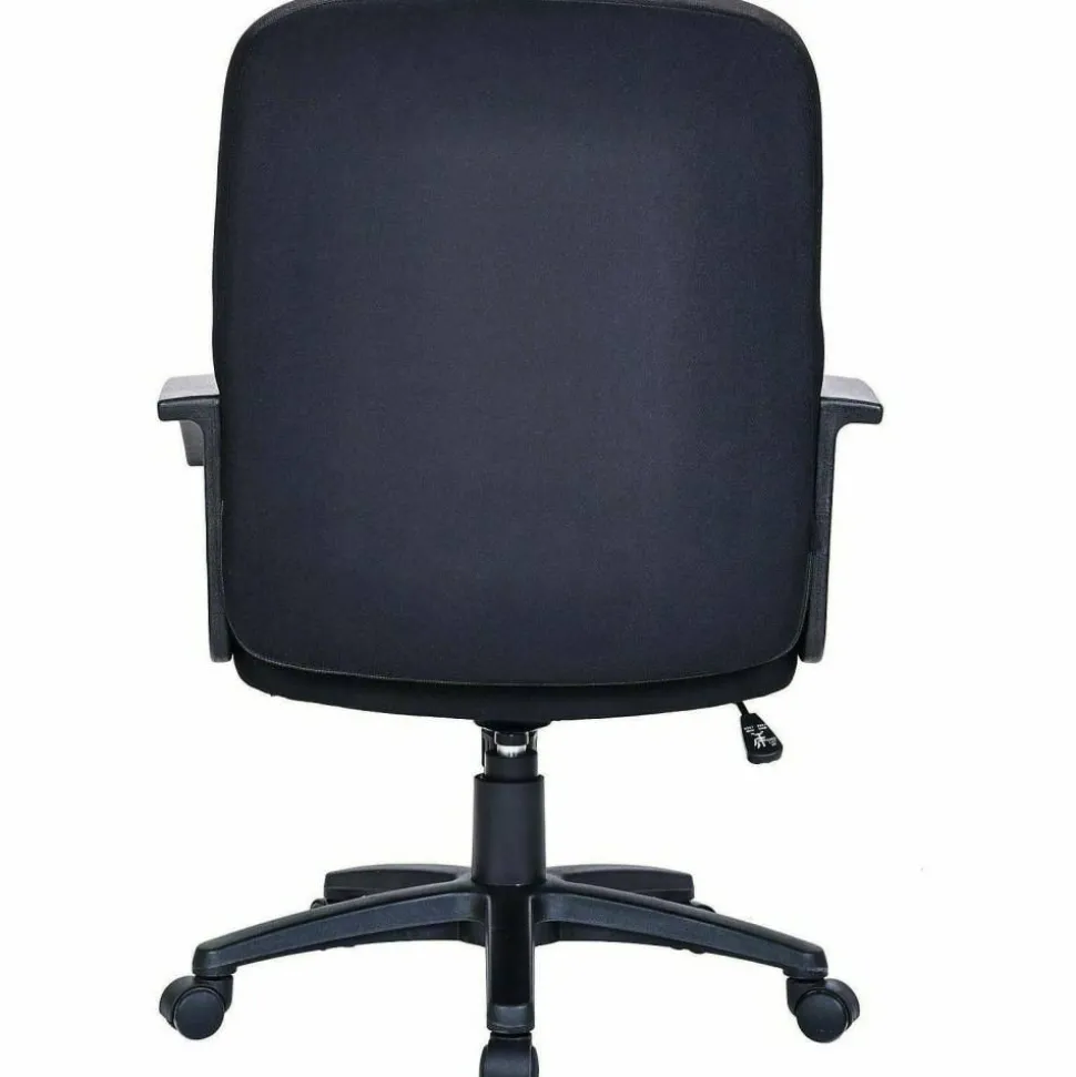 Lorell Executive Ergonomic Fabric Mid-Back Task Chair, Black
