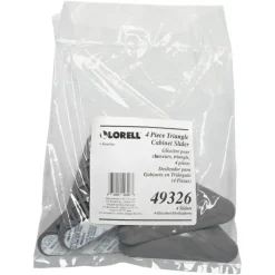 Lorell File Cabinet Sliders, Gray, Set Of 4