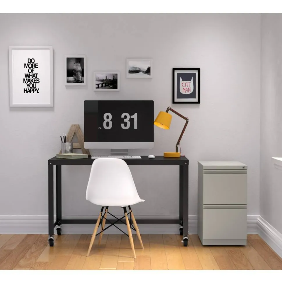 Lorell 23" File/File Mobile File Cabinet with Full-Width Pull