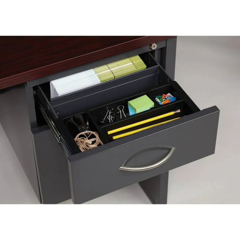 Lorell Fortress Modular Series Right-Pedestal Desk