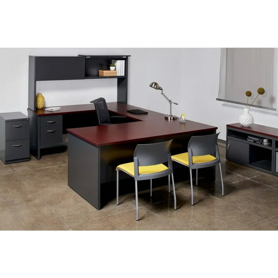 Lorell Fortress Modular Series Right-Pedestal Desk