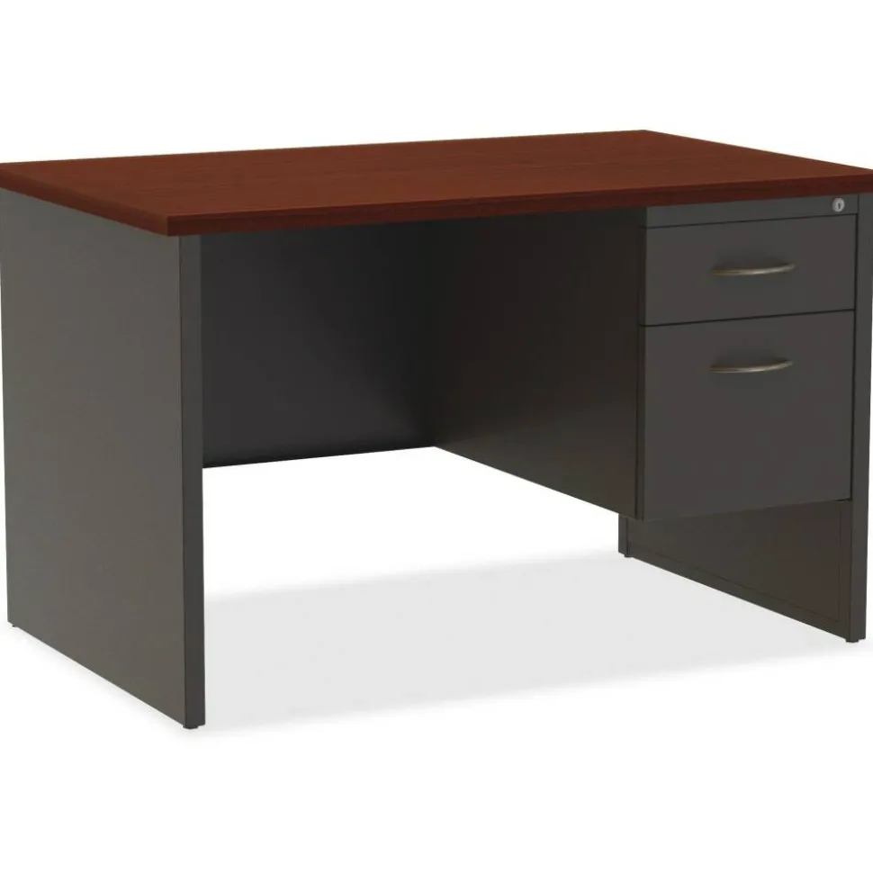Lorell Fortress Modular Series Right-Pedestal Desk