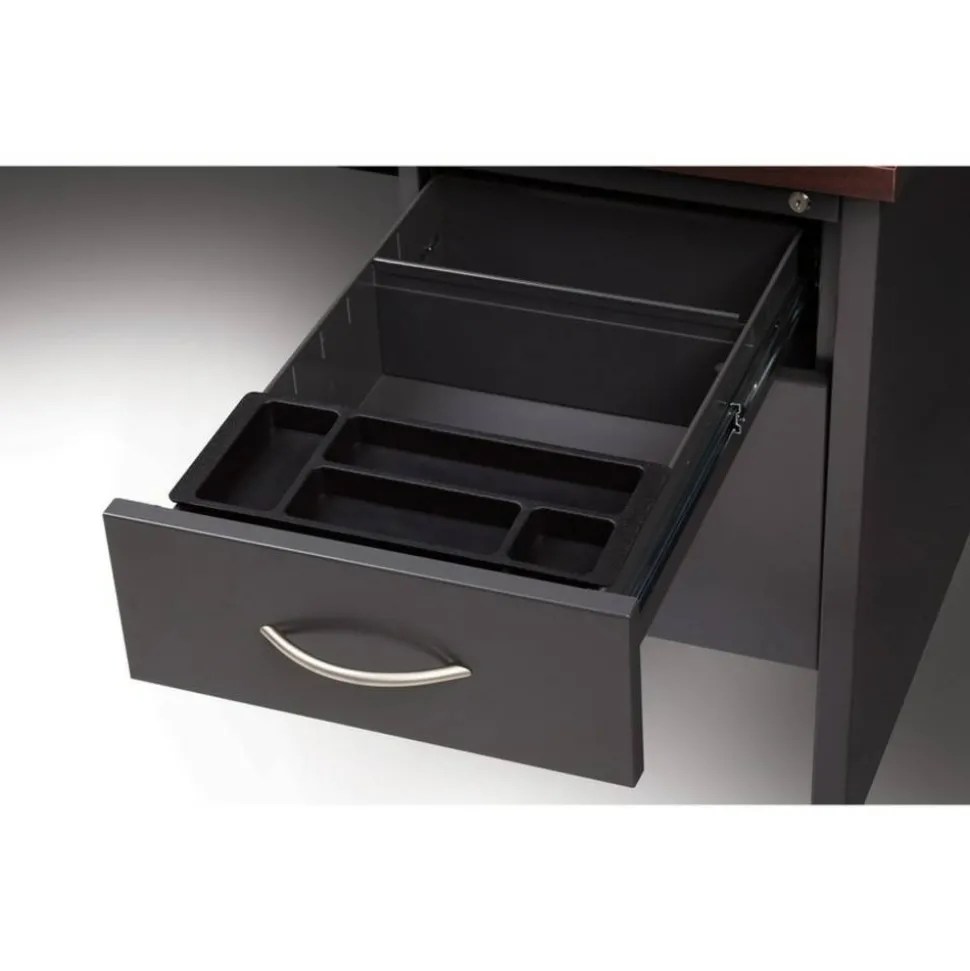 Lorell Fortress Modular Series Right-Pedestal Desk