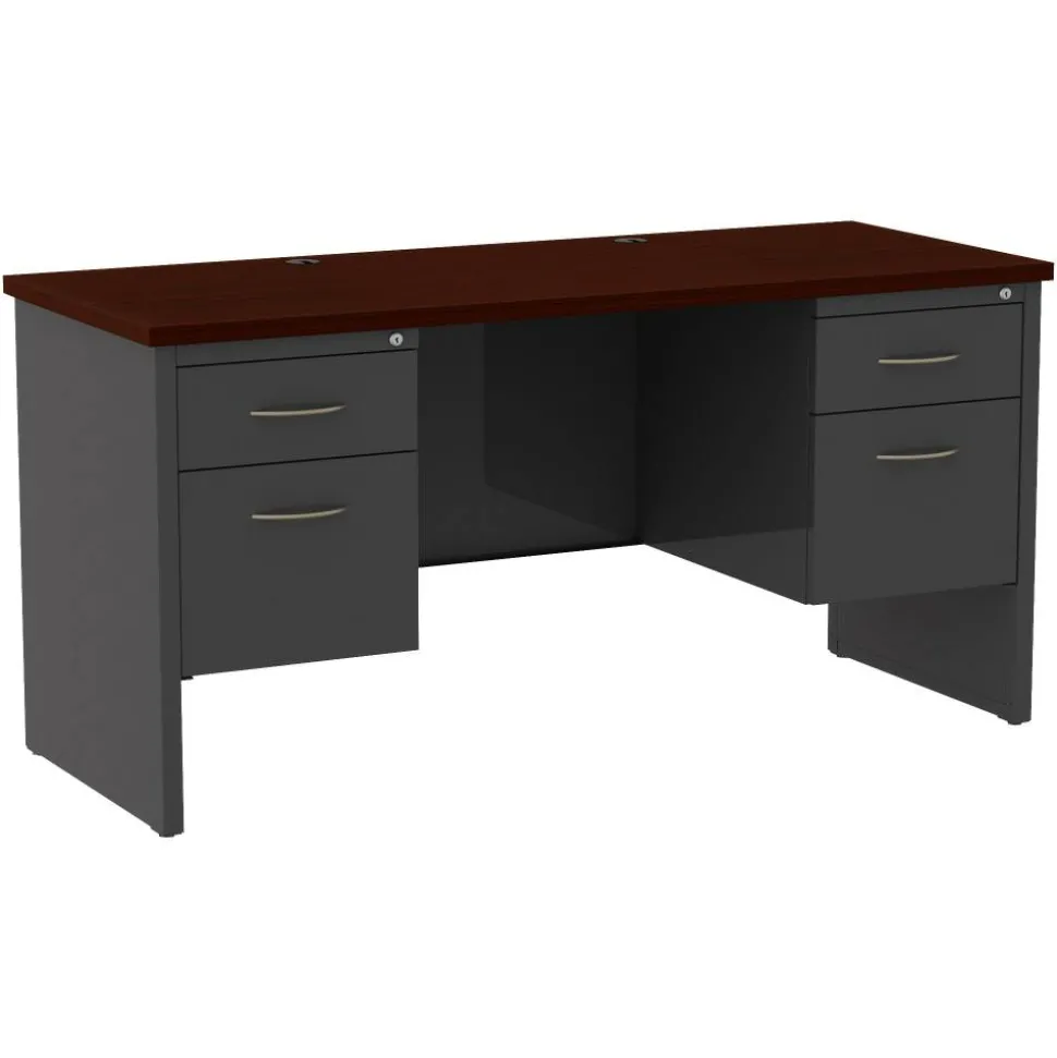 Lorell Fortress Modular Series Double-pedestal Credenza